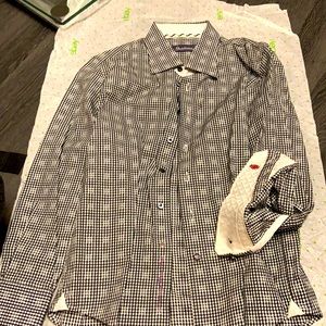 White/black Robert graham boy dress shirt size S/8